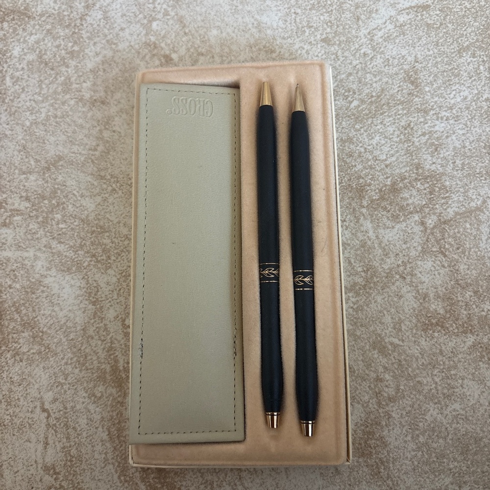 Luxury premium quality cross pen and pencil set with case